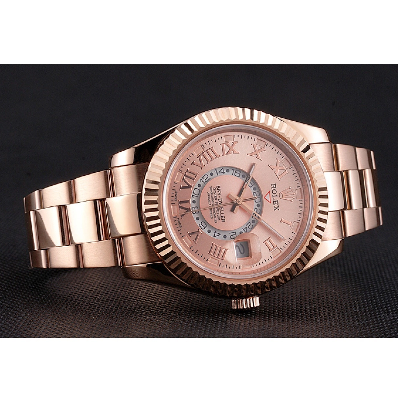MiroTime 0824 Rolex Sky Dweller Rose Gold Dial Rose Gold Case And Bracelet